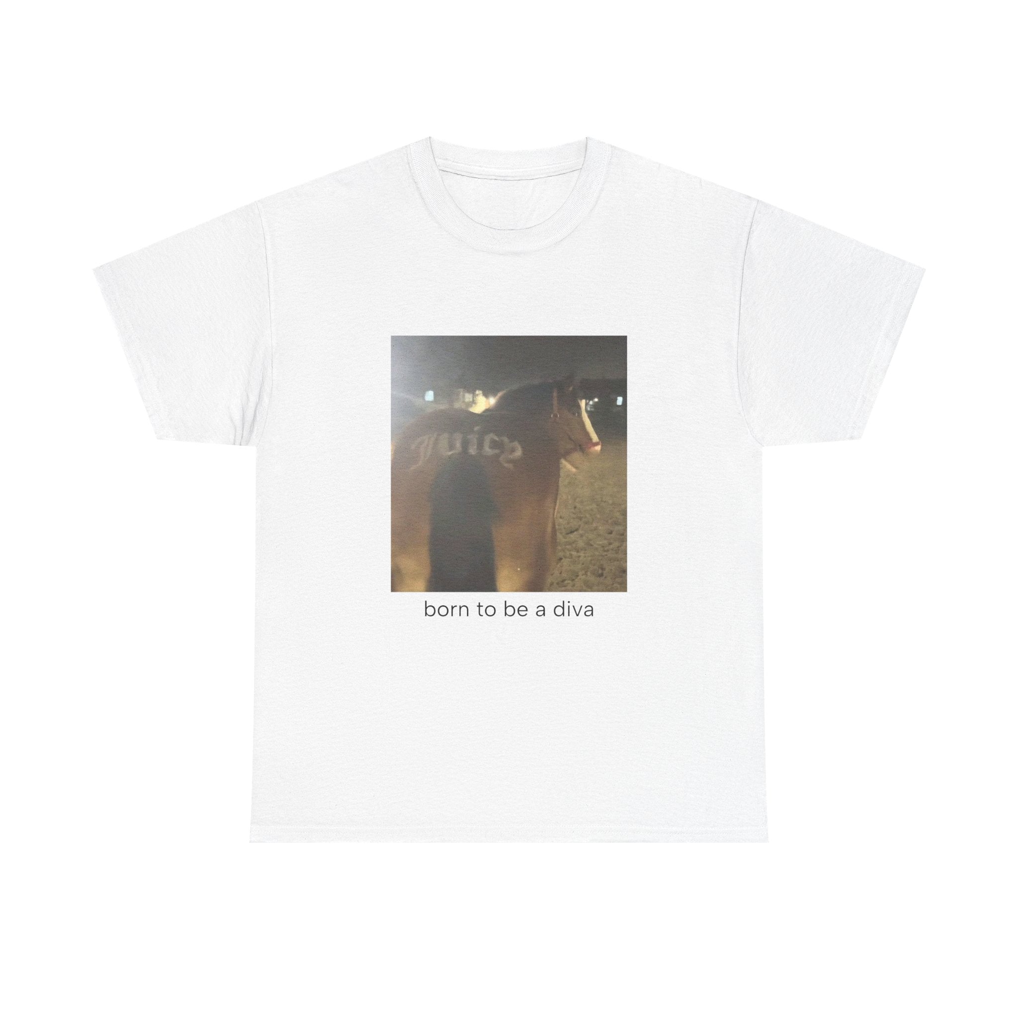 T-Shirt — 'born to be a diva' Photo Graphic Tee