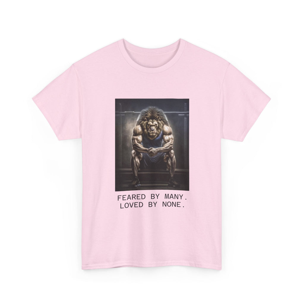 Lion Portrait Tee — "Feared by Many, Loved by None" Graphic T-Shirt