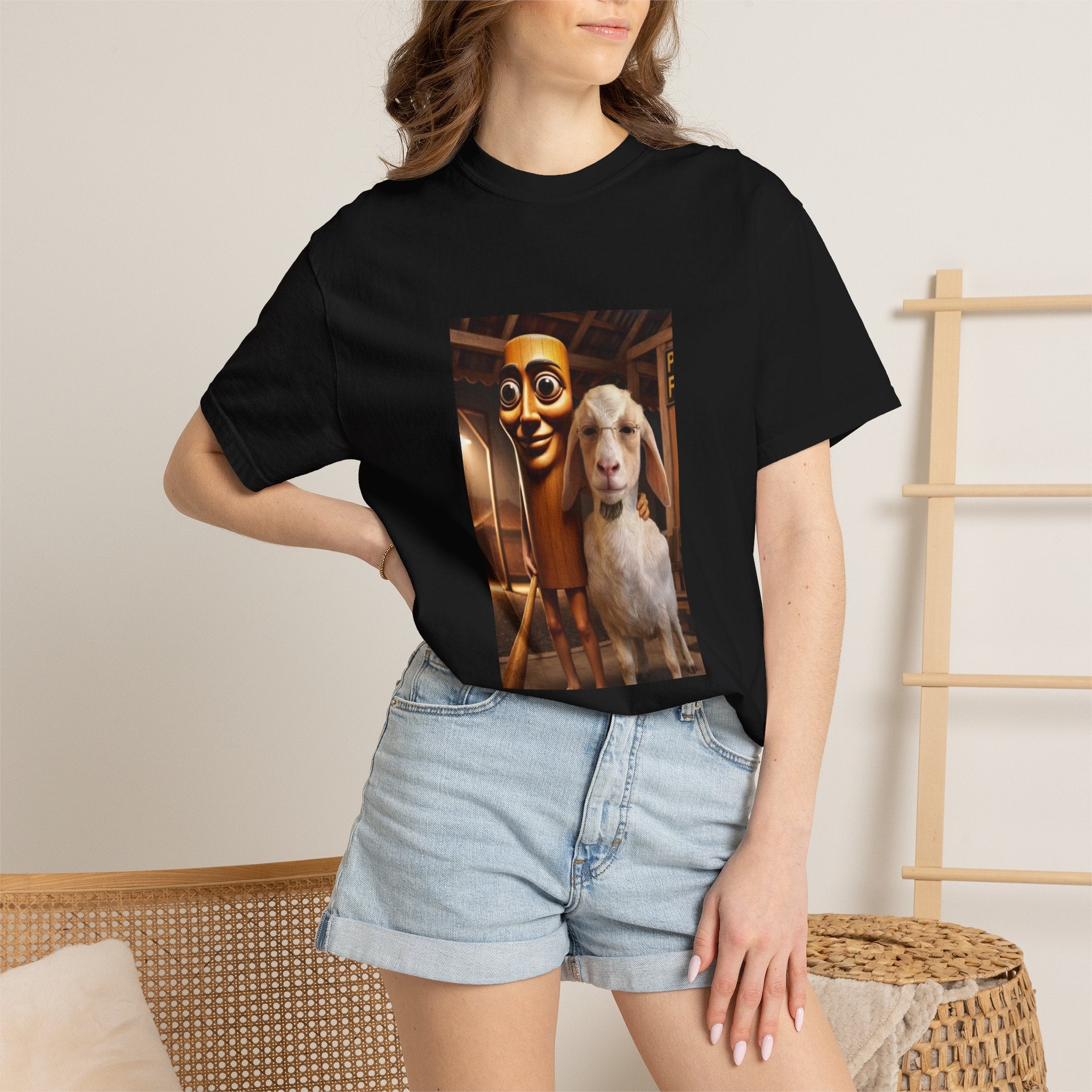 T-Shirt — 'Don't Forget Who Was There For You At Your Lowest' with Goat & Mask Art