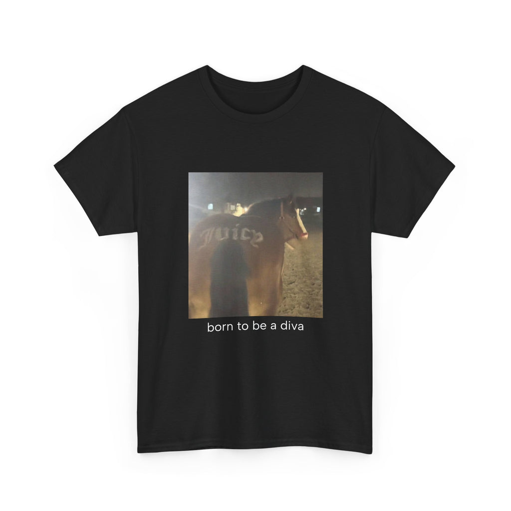 T-Shirt — 'born to be a diva' Photo Graphic Tee
