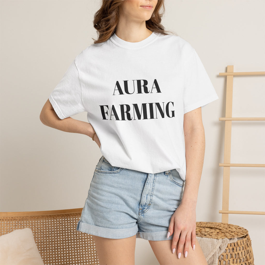 Aura Farming T-Shirt — Minimal Spiritual & Wellness Tee for Energy Healers