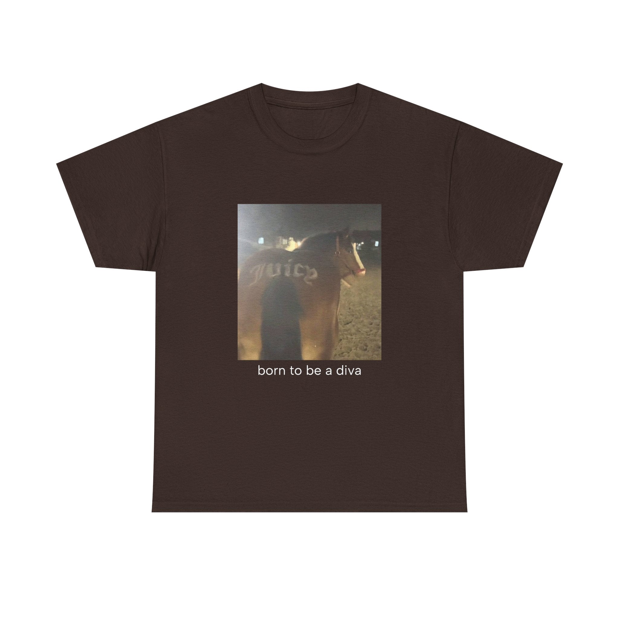 T-Shirt — 'born to be a diva' Photo Graphic Tee