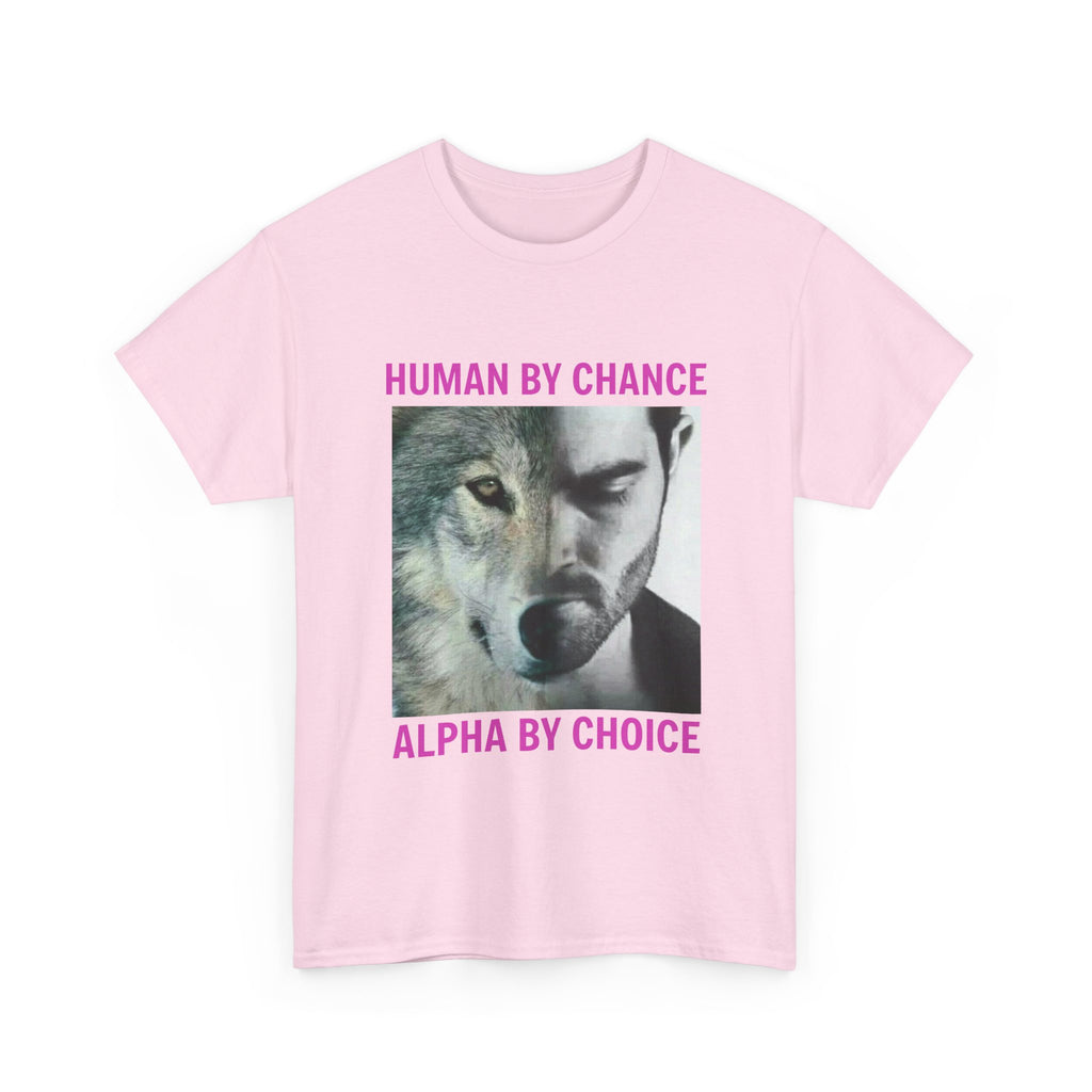 Wolf Spirit T-Shirt – "Human by Chance, Alpha by Choice" Graphic Tee