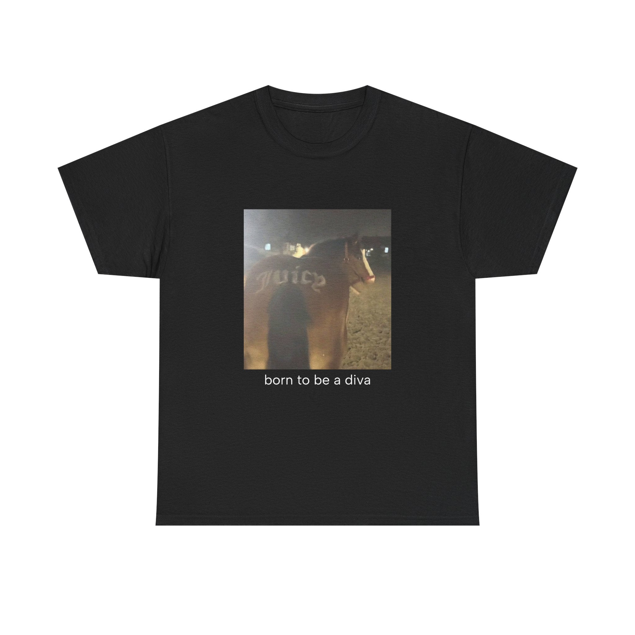 T-Shirt — 'born to be a diva' Photo Graphic Tee
